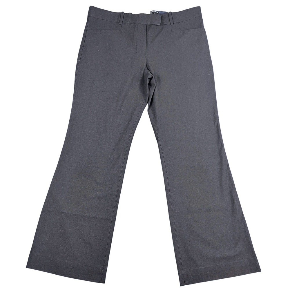 Gap Modern Boot Ankle Pants Womens 6 Black Stretch‎ Mid Rise Bootcut Trousers